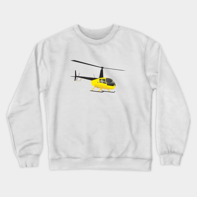 Light Black and Yellow helicopter Crewneck Sweatshirt by NorseTech